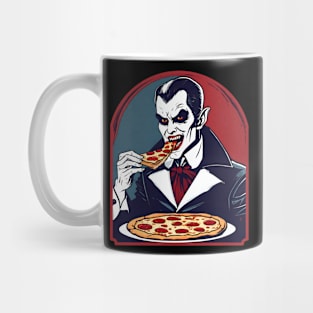 Vampire eat pizza Mug